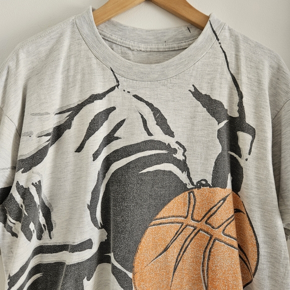 Vintage Georgetown Hoyas Shirt Large University Basketball Single Stitch AOP 90 - Picture 2 of 9